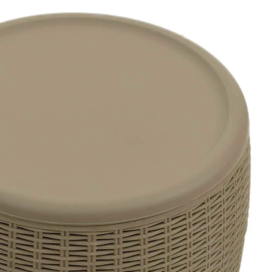 Boîte de rangement de jardin 4 en 1 marron clair polypropylène - 7