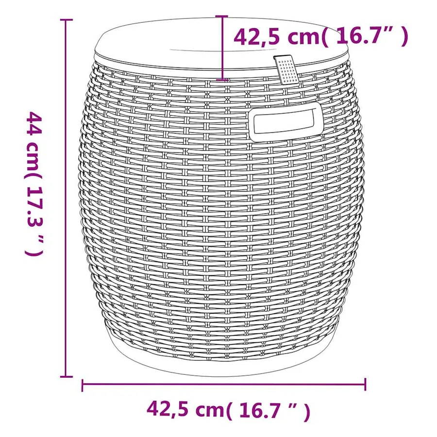 Boîte de rangement de jardin 4 en 1 marron clair polypropylène - 9