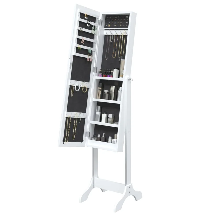 Miroir sur pied blanc 34x37x146 cm - 4
