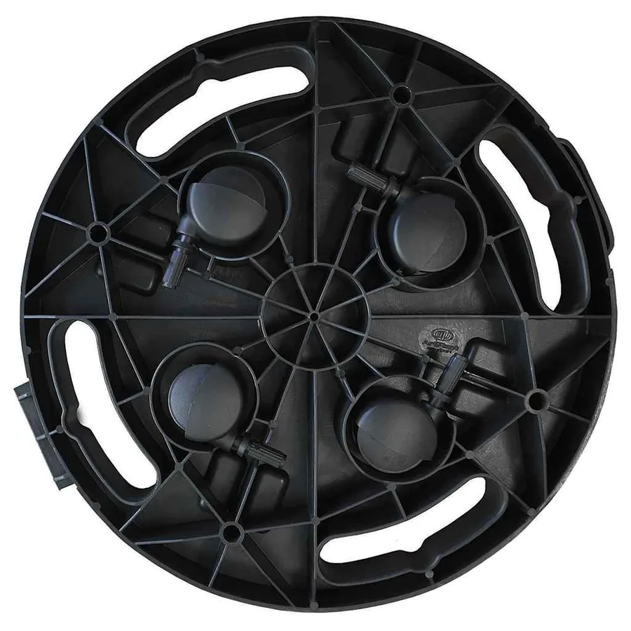 Support sur roulettes pour plantes Diamètre 30 cm Noir 170 kg - 5