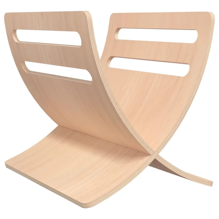 Porte-revue en bois sur pied naturel - 2