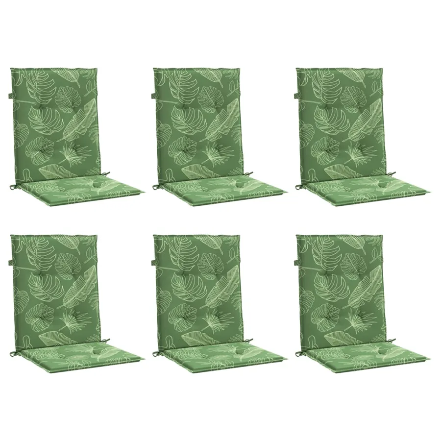 Coussins de chaise à dossier bas lot de 6 modèle de feuille - 3