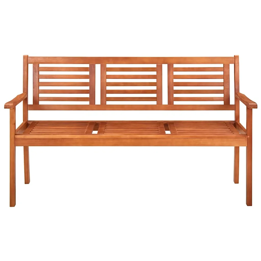 Banc de jardin 3 places avec coussin 150 cm Bois d'eucalyptus - 3