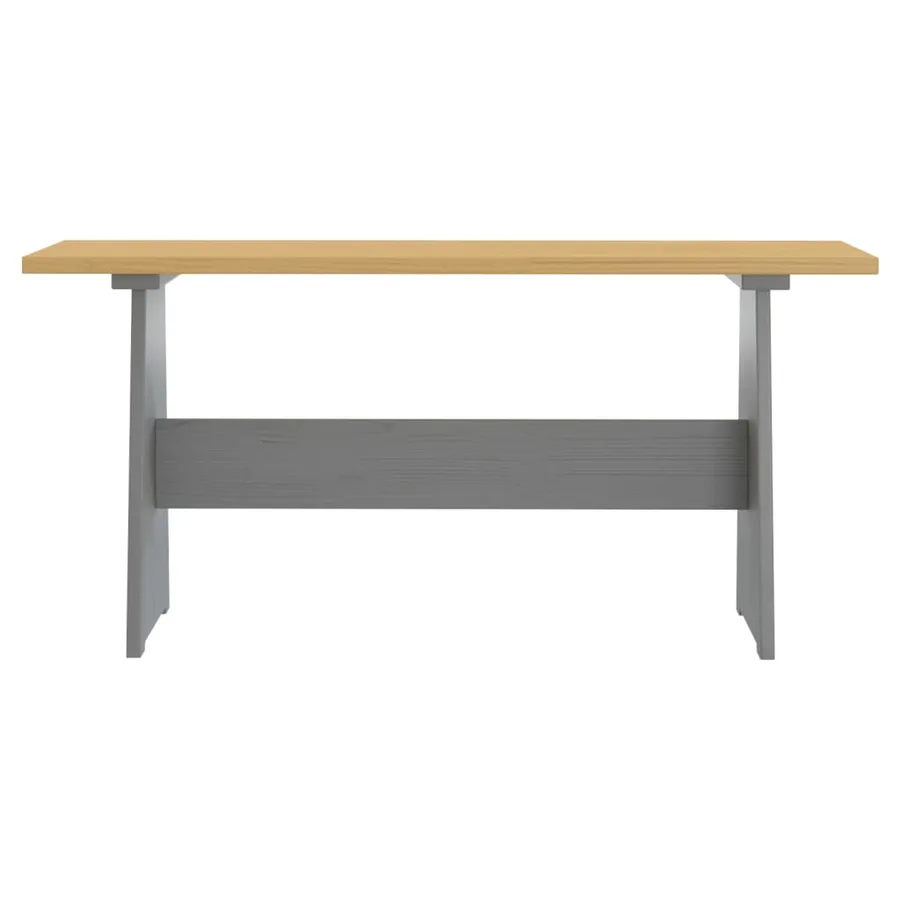 Ensemble à manger REINE 3 pcs marron miel gris bois pin massif - 10