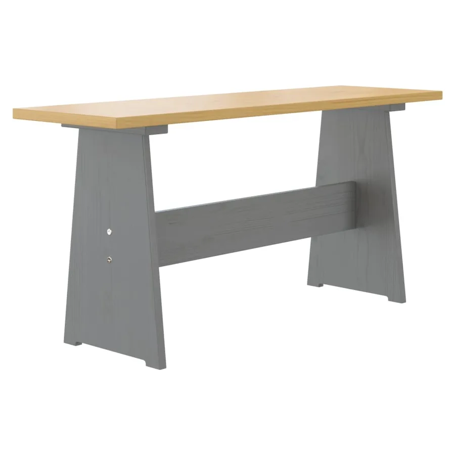 Ensemble à manger REINE 3 pcs marron miel gris bois pin massif - 9