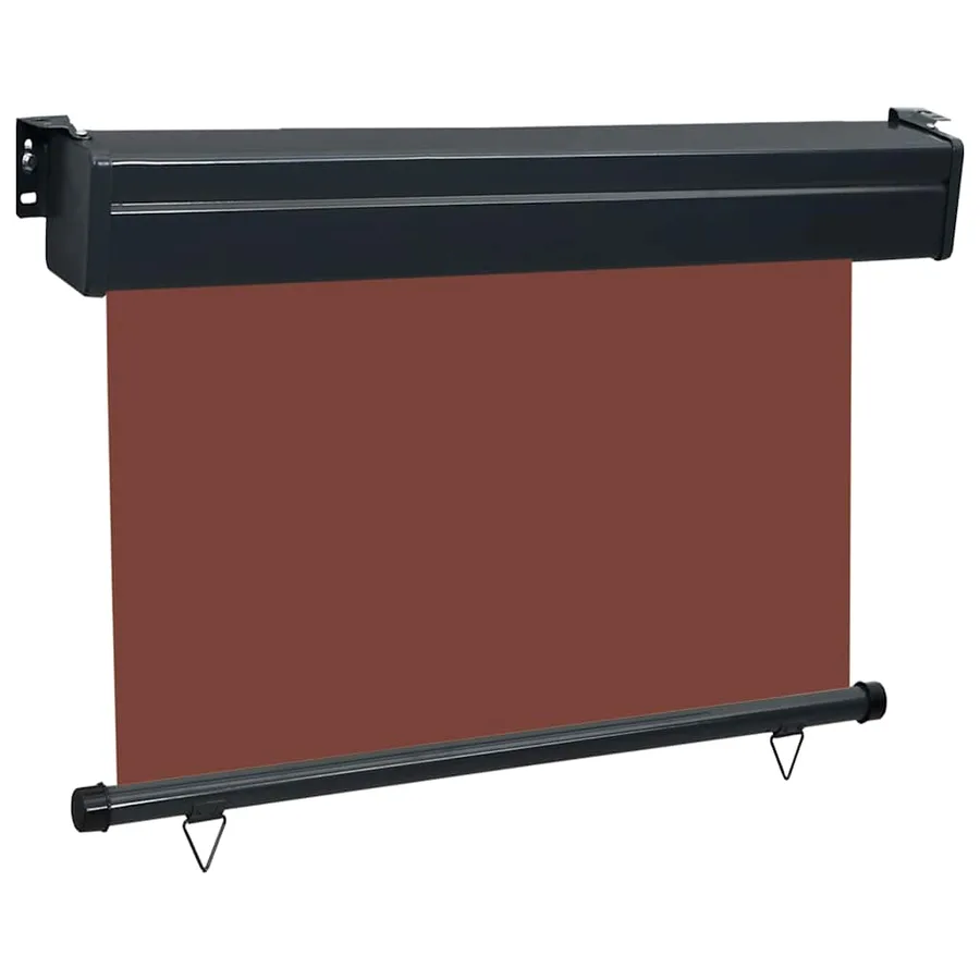 Auvent latéral de balcon 105x250 cm Marron - 3