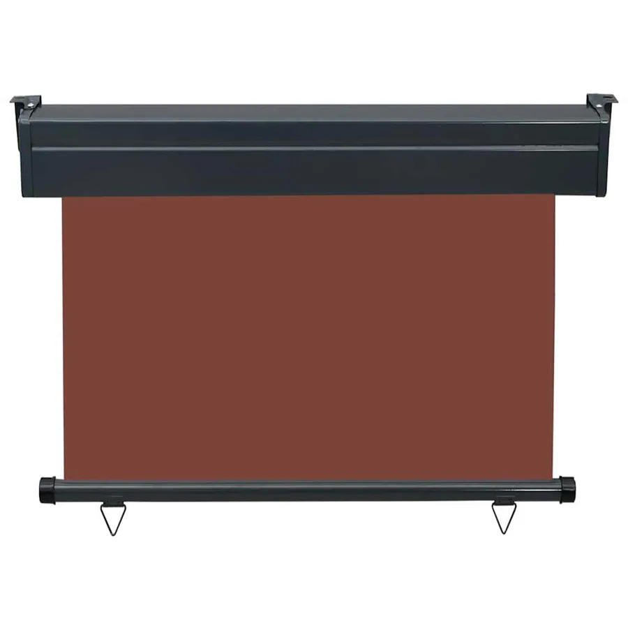 Auvent latéral de balcon 105x250 cm Marron - 4