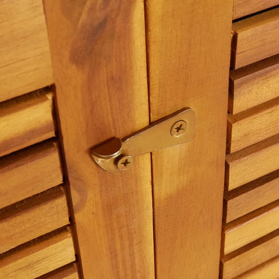 Boîte de rangement de jardin 280x87x104 cm bois massif d'acacia - 7