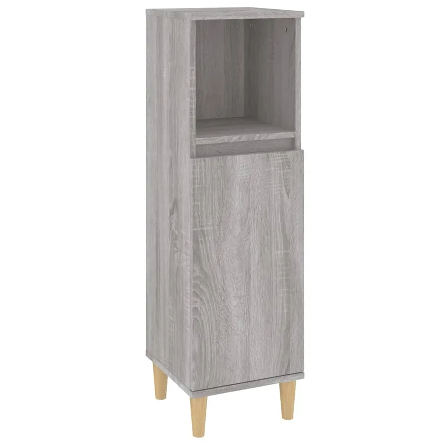 Armoire salle de bain sonoma gris 30x30x100 cm - 2