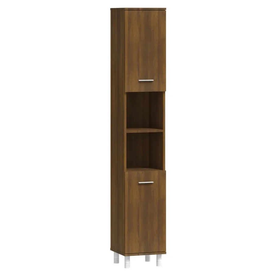Armoire de bain Chêne marron 30x30x179 cm Bois d'ingénierie - 2