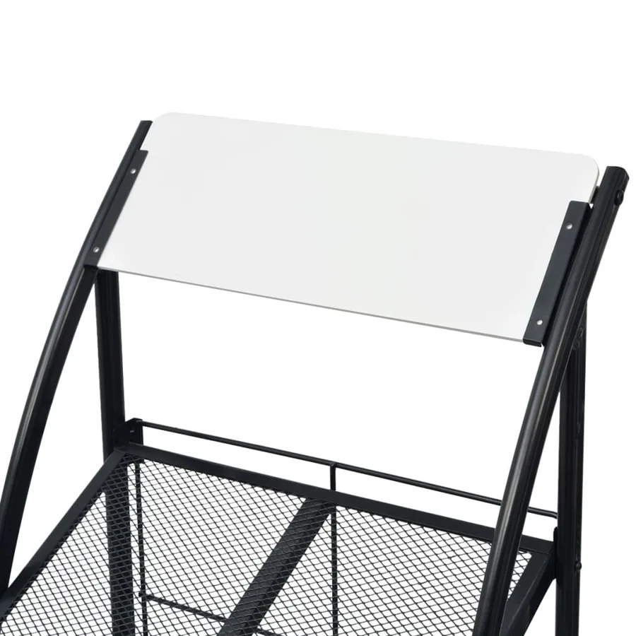 Porte-revue 47 x 40 x 134 cm Noir et blanc A4 - 4