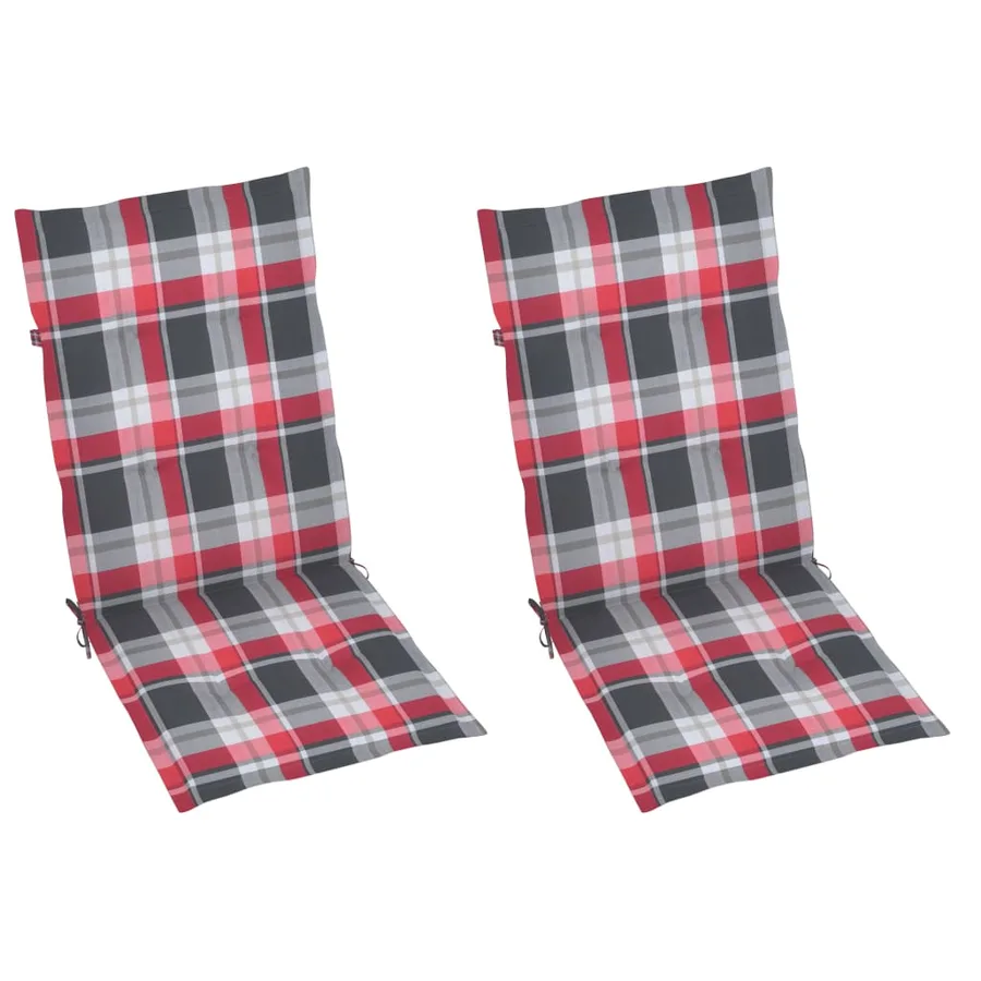 Chaises inclinables de jardin lot de 2 et coussins Bois acacia - 6