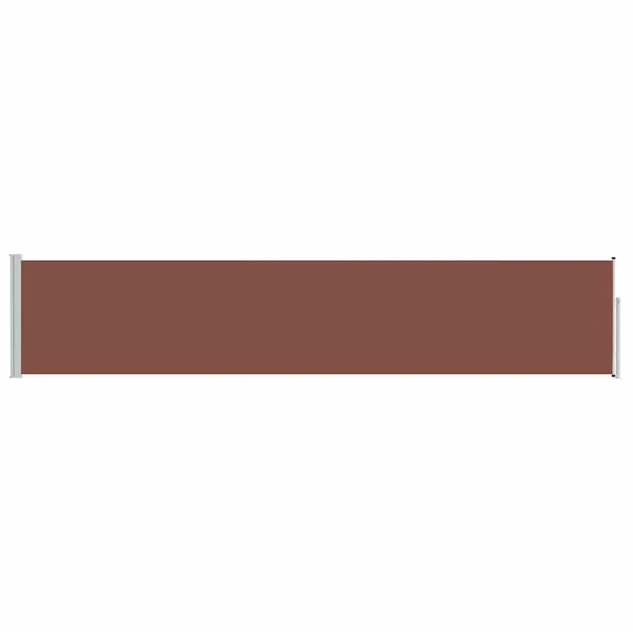 Auvent latéral rétractable de patio 100x500 cm Marron - 4