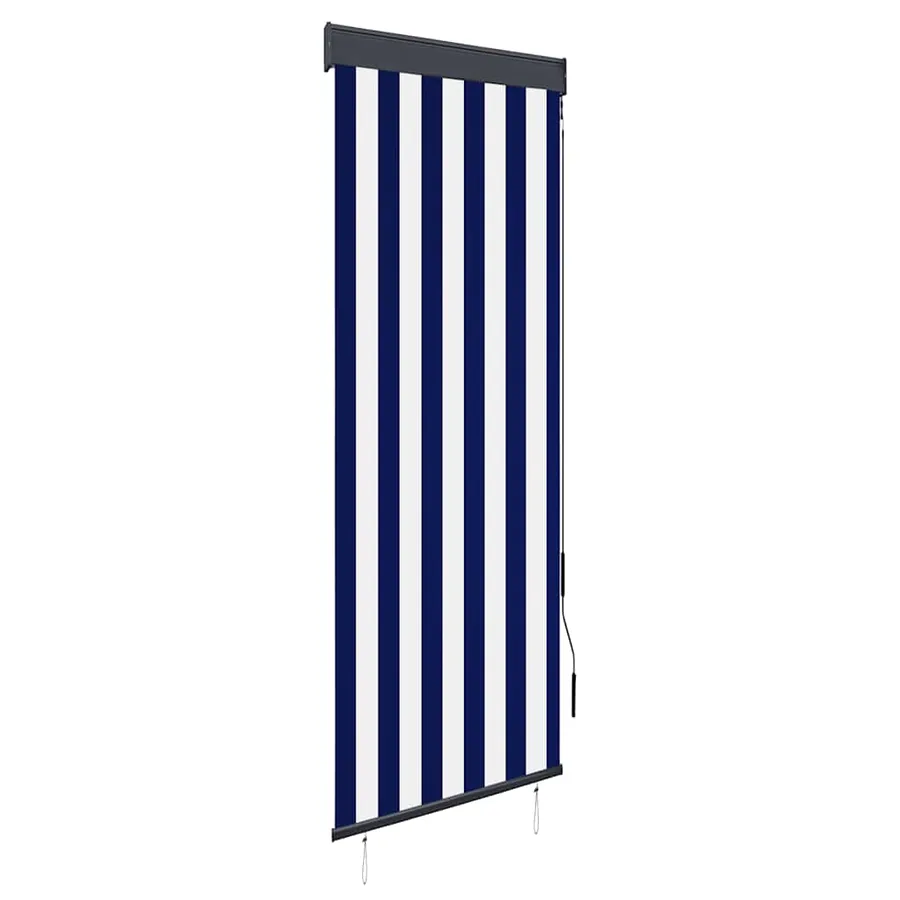 Store roulant d'extérieur 60x250 cm Bleu et blanc