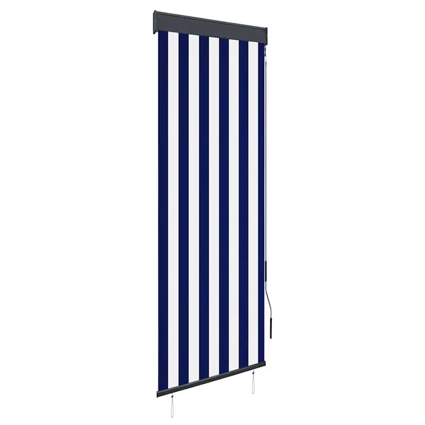 Store roulant d'extérieur 60x250 cm Bleu et blanc