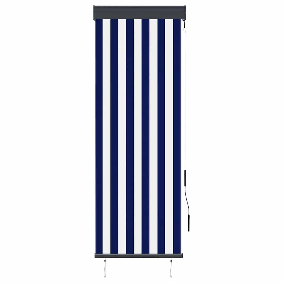 Store roulant d'extérieur 60x250 cm Bleu et blanc - 2