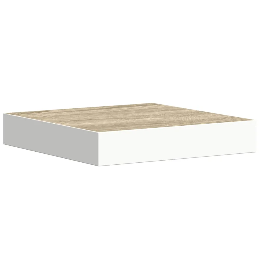 Étagères murales 4 pcs Chêne et blanc 23x23,5x3,8 cm MDF - 6