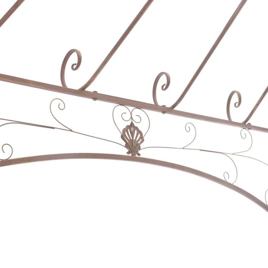 Pavillon de jardin Marron antique 4 m Fer - 5
