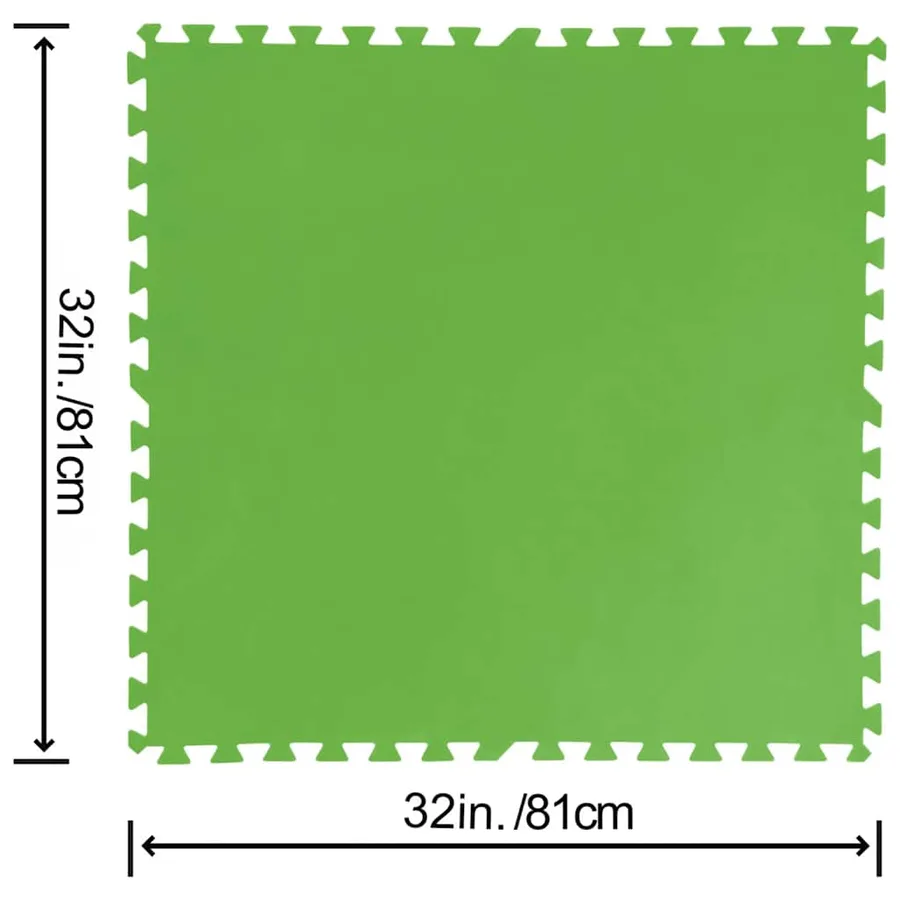 Bestway Protecteurs de plancher Flowclear 9 pcs Vert 5,47 m² - 3