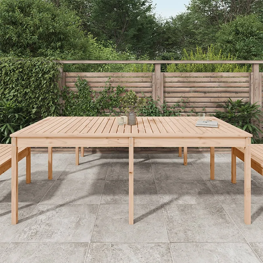 Table de jardin 203,5x100x76 cm bois massif de pin - 3