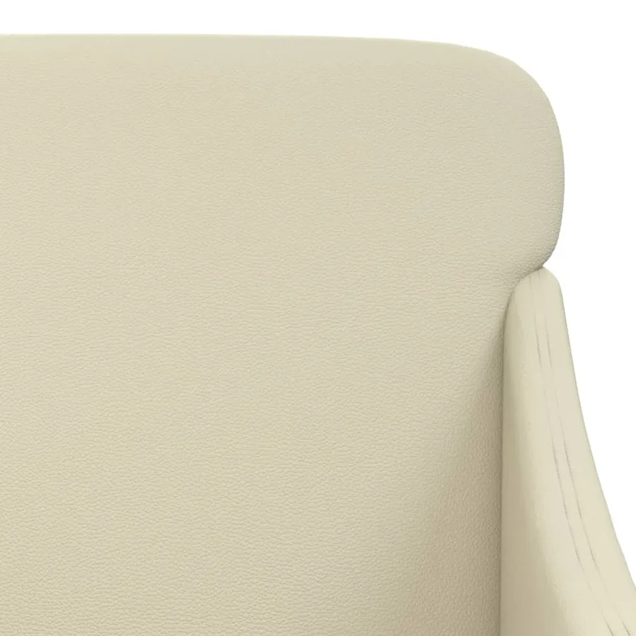 Fauteuil Crème 63x76x80 cm Similicuir - 6