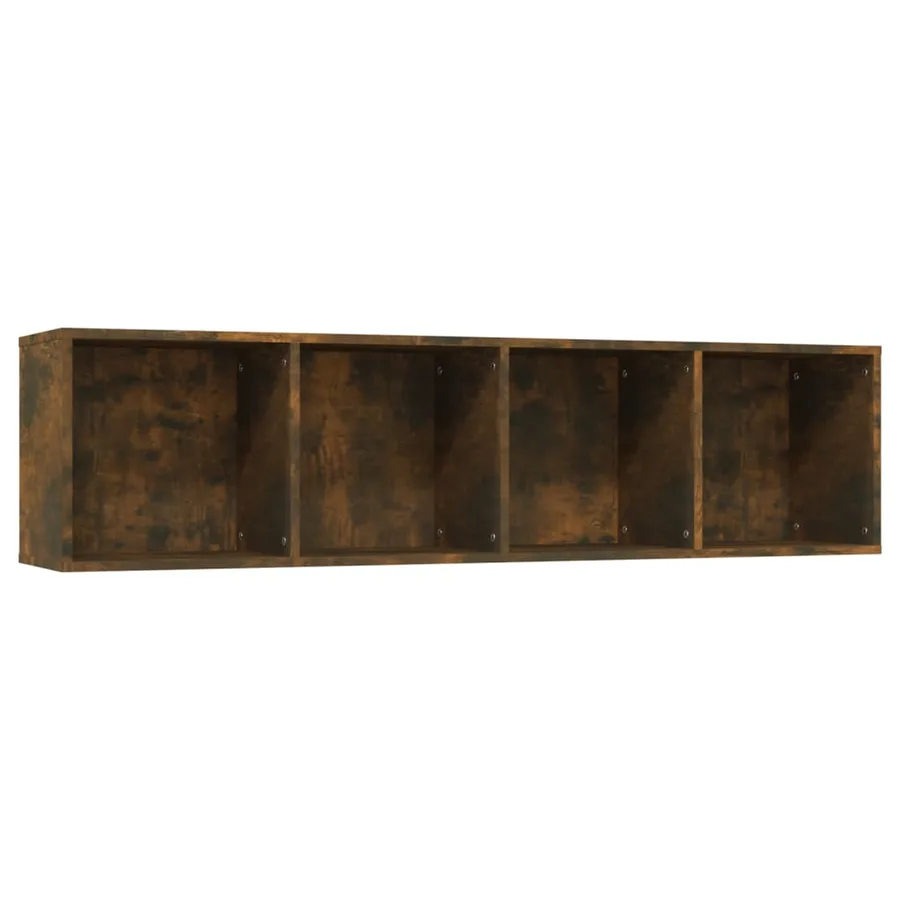 Bibliothèque/Meuble TV Chêne fumé 143x30x36cm Bois d'ingénierie - 2