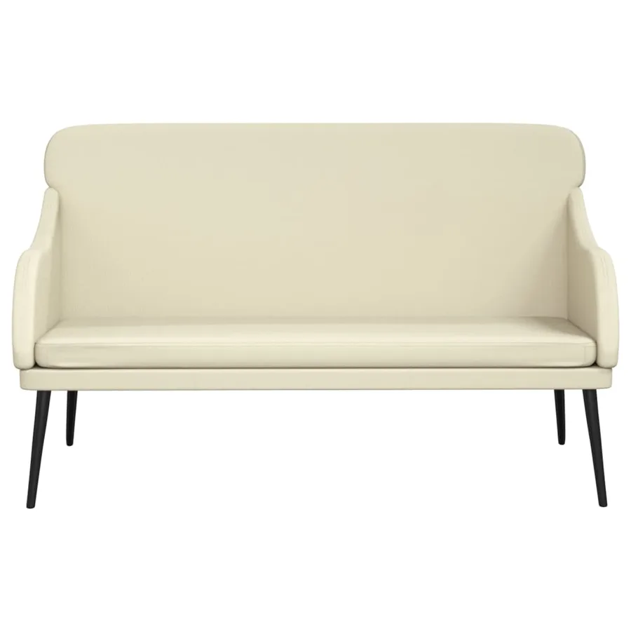 Banc Crème 110x76x80 cm Similicuir - 3
