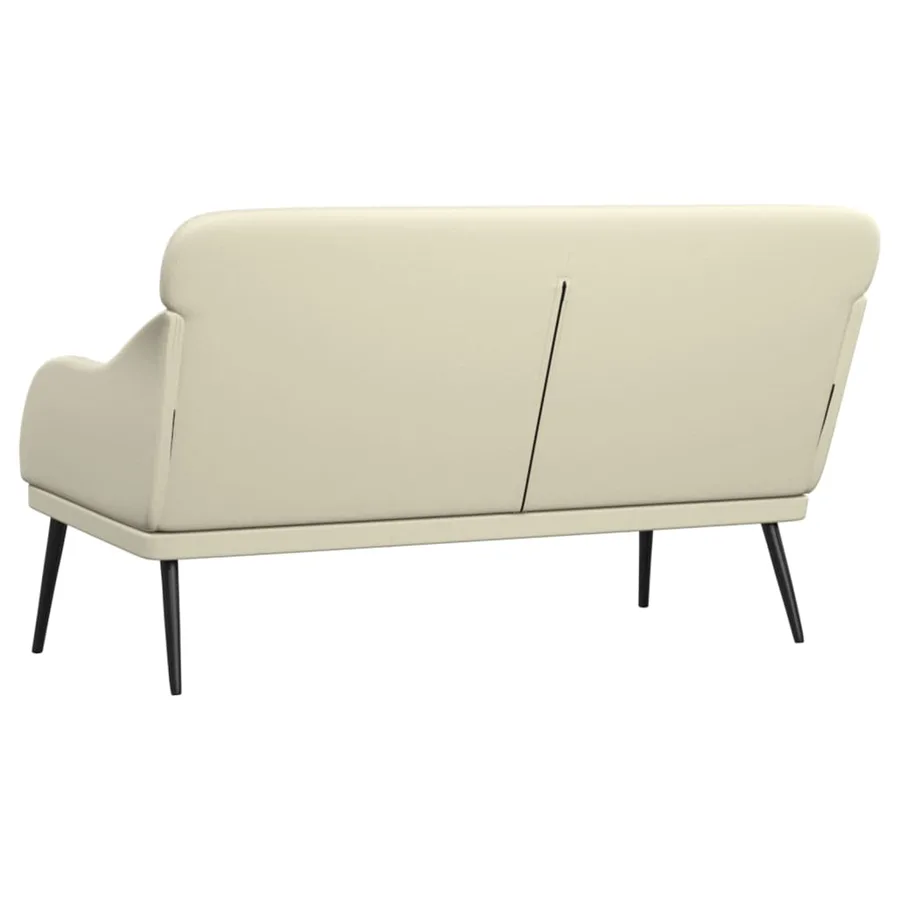 Banc Crème 110x76x80 cm Similicuir - 5
