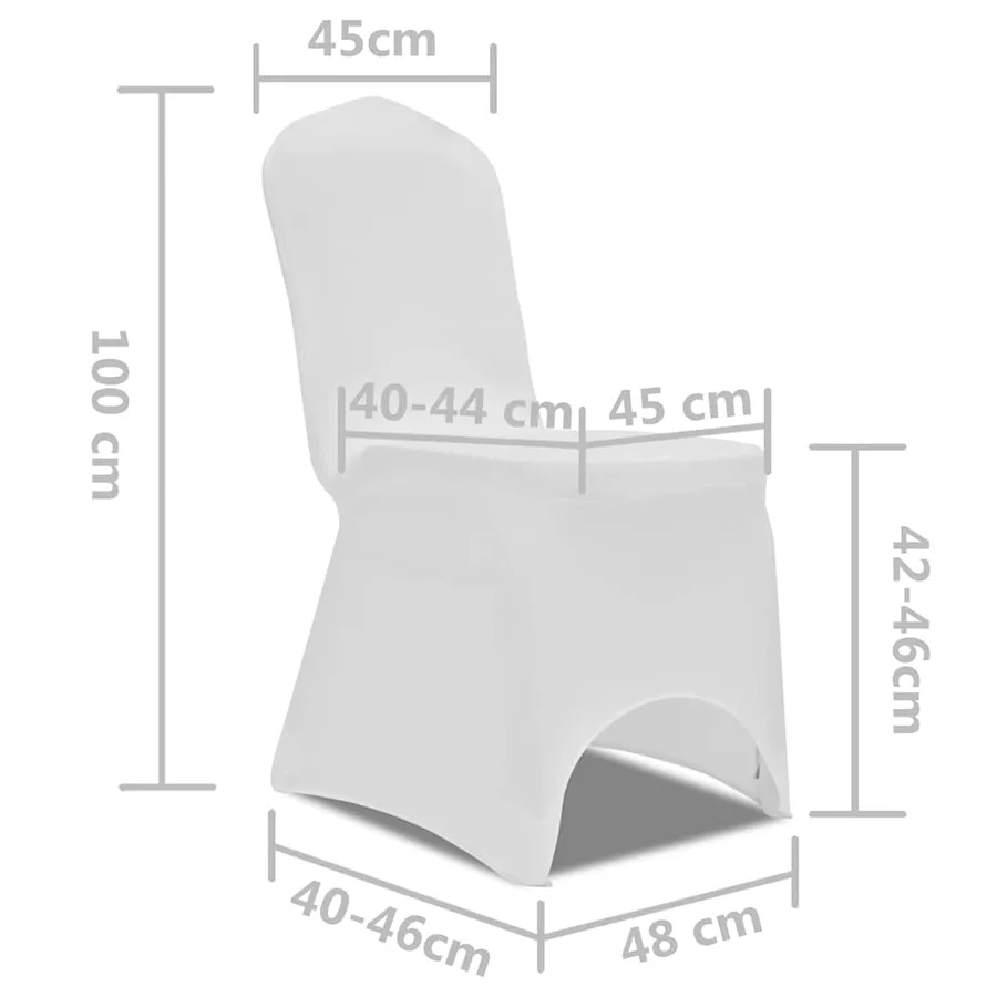 Housse de chaise extensible 4 pcs Blanc - 8