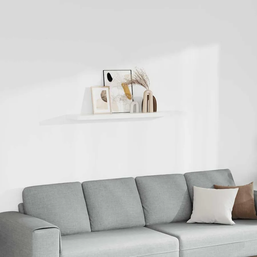 Étagère murale flottante blanc 120x23,5x3,8 cm MDF