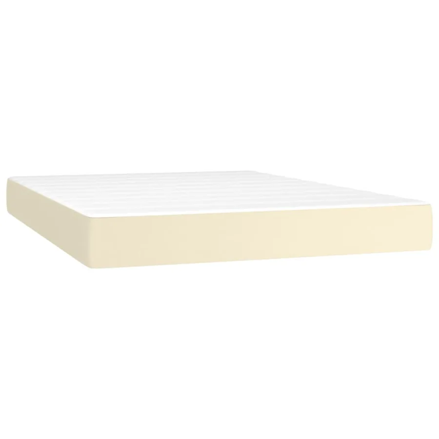 Matelas de lit à ressorts ensachés fermeté moyenne Crème 140x200x20 cm - 2