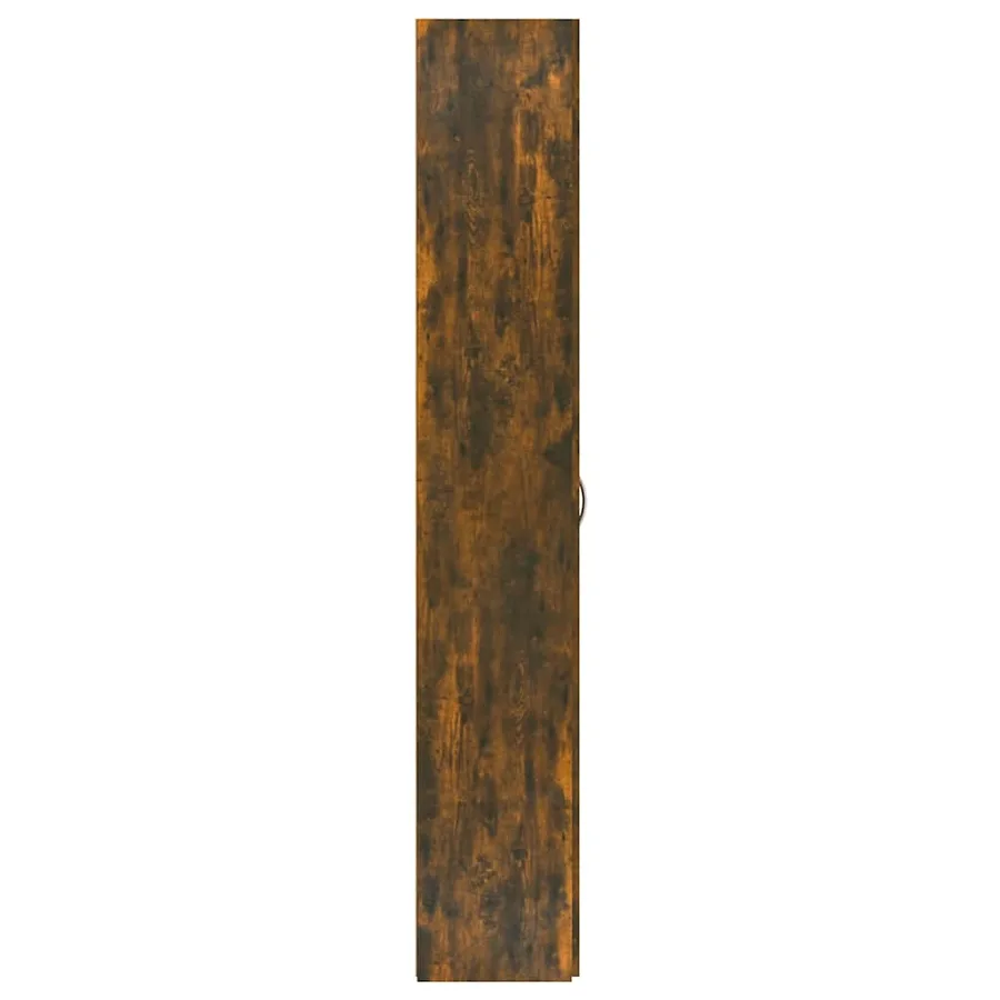 Armoire de bureau Chêne fumé 60x32x190 cm Bois d'ingénierie - 7