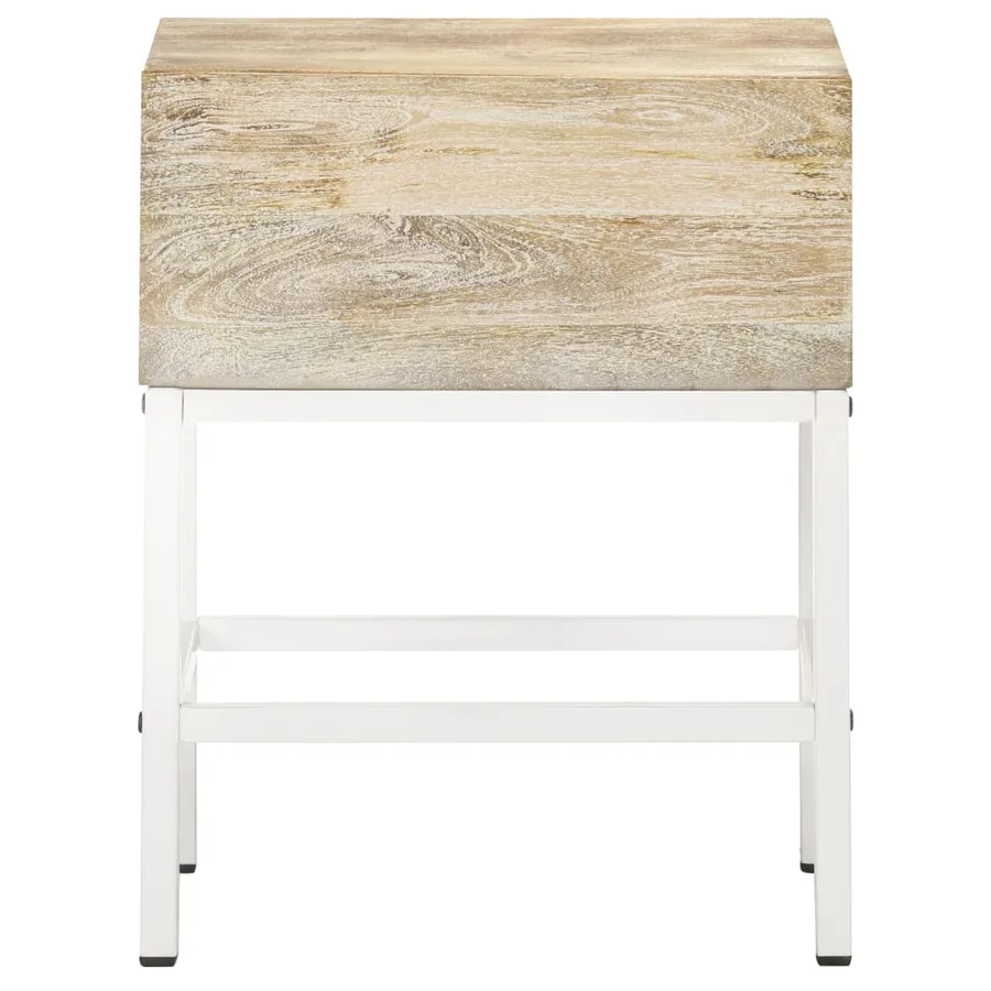 Table de chevet 40x30x50 cm Bois de manguier massif - 3