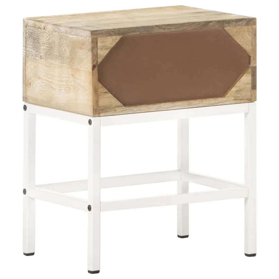 Table de chevet 40x30x50 cm Bois de manguier massif - 4