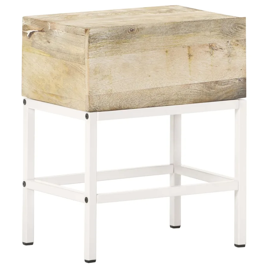 Table de chevet 40x30x50 cm Bois de manguier massif - 8
