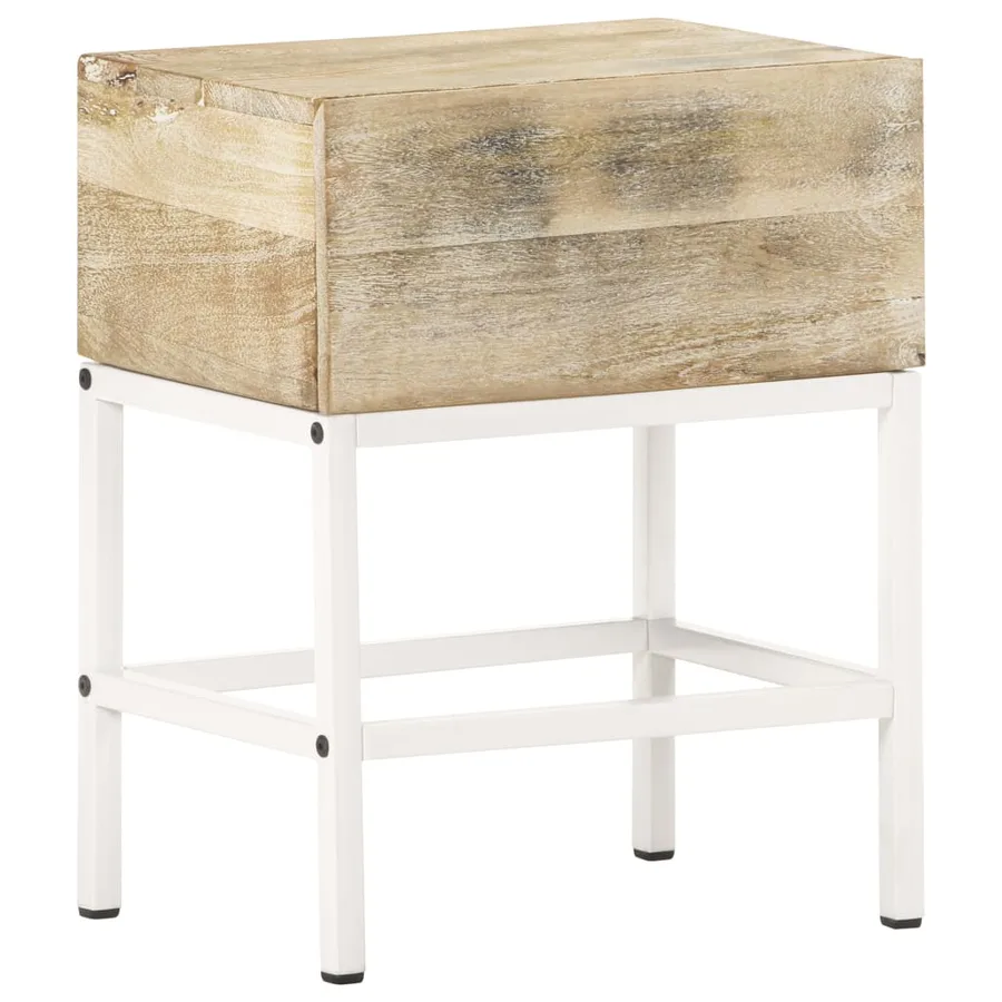 Table de chevet 40x30x50 cm Bois de manguier massif - 9