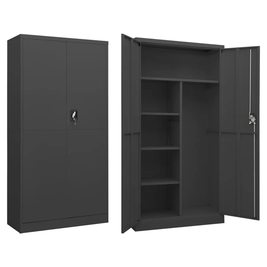 Armoire à casiers Anthracite 90x40x180 cm Acier
