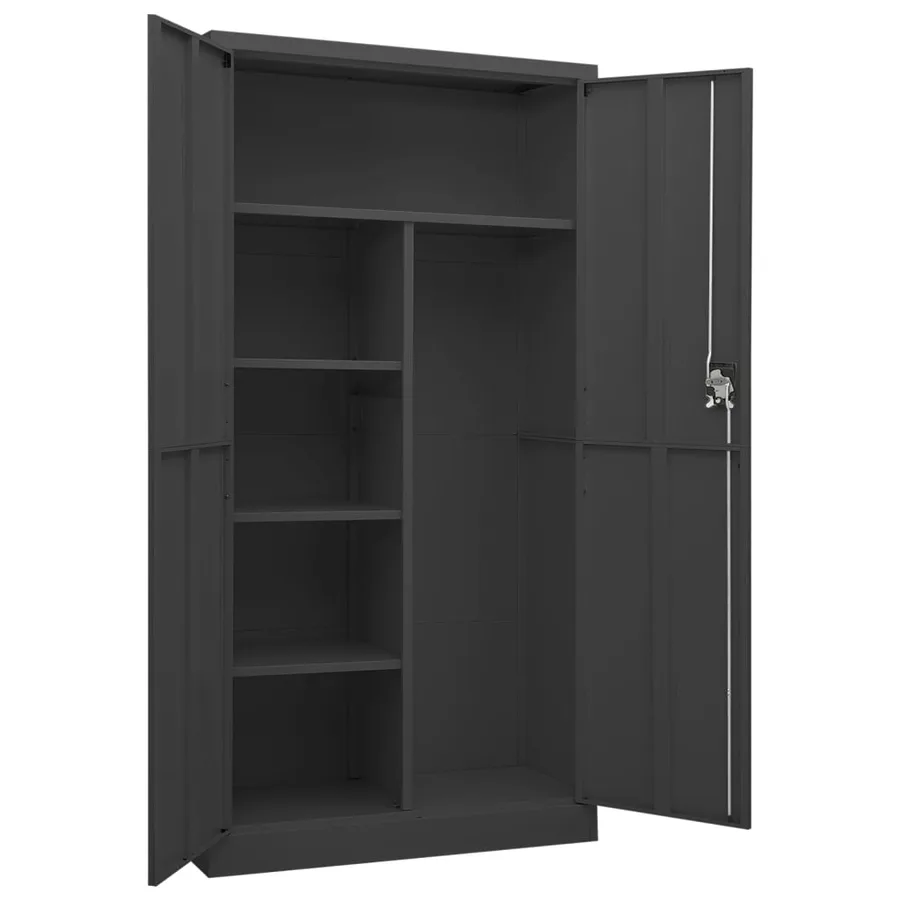 Armoire à casiers Anthracite 90x40x180 cm Acier - 5