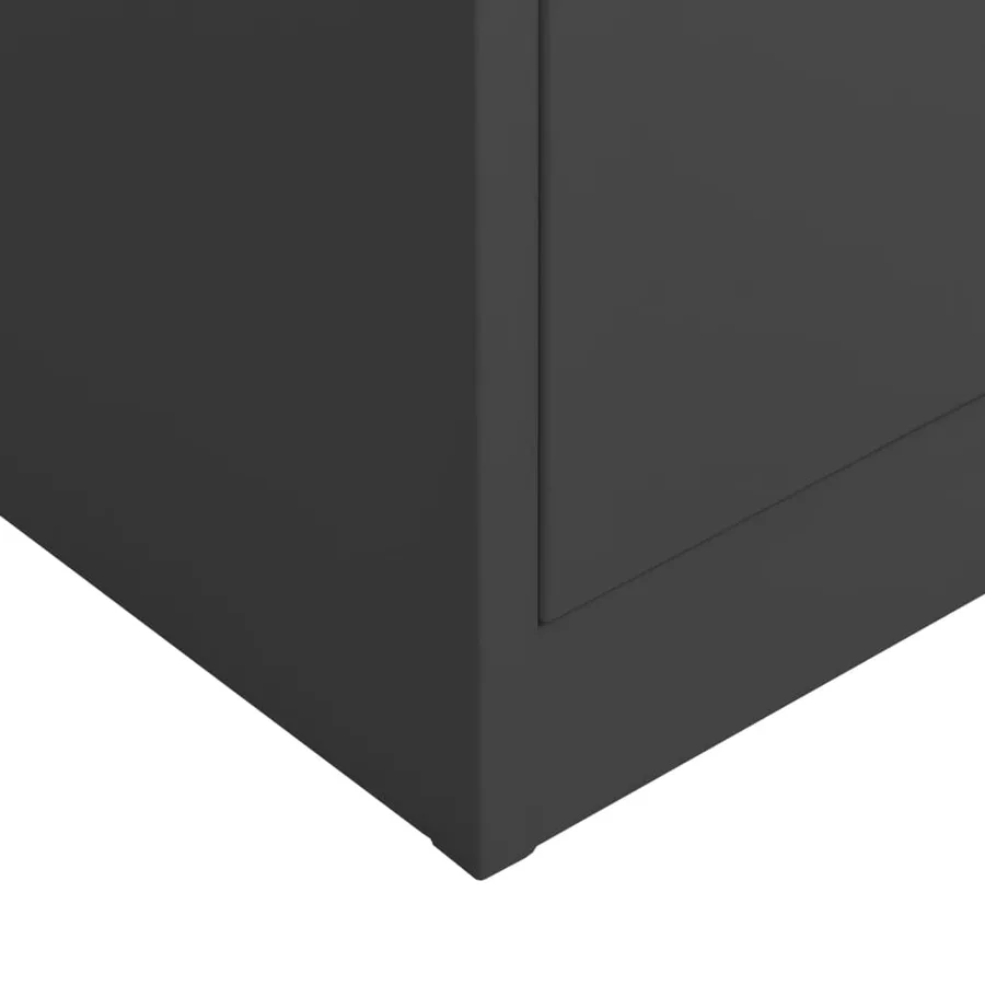 Armoire à casiers Anthracite 90x40x180 cm Acier - 6