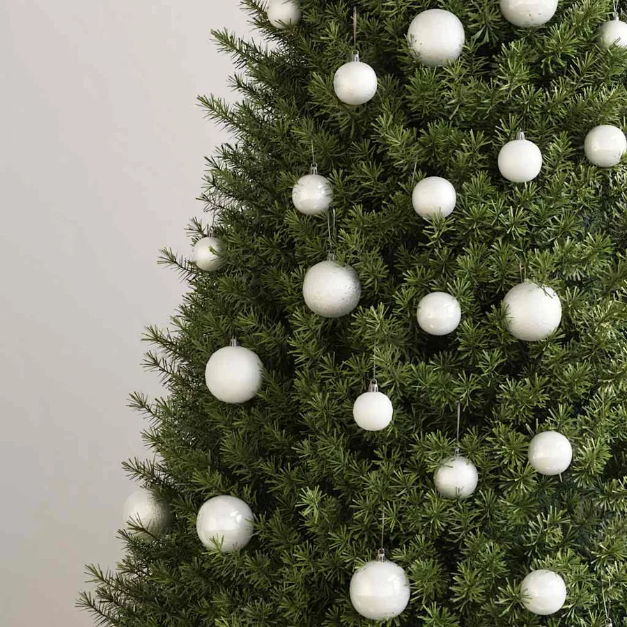 Ensemble de boules de Noël 100 pcs Blanc - 3