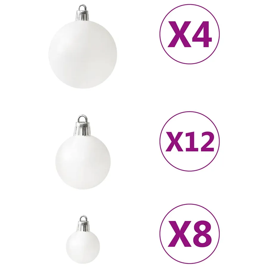 Ensemble de boules de Noël 100 pcs Blanc - 6