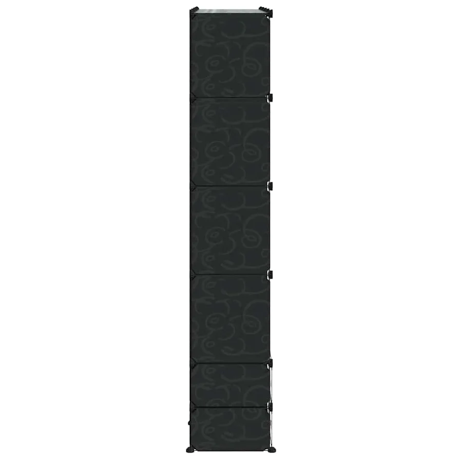 Armoire modulaire 18 compartiments Noir et blanc 37x146x180,5cm - 5