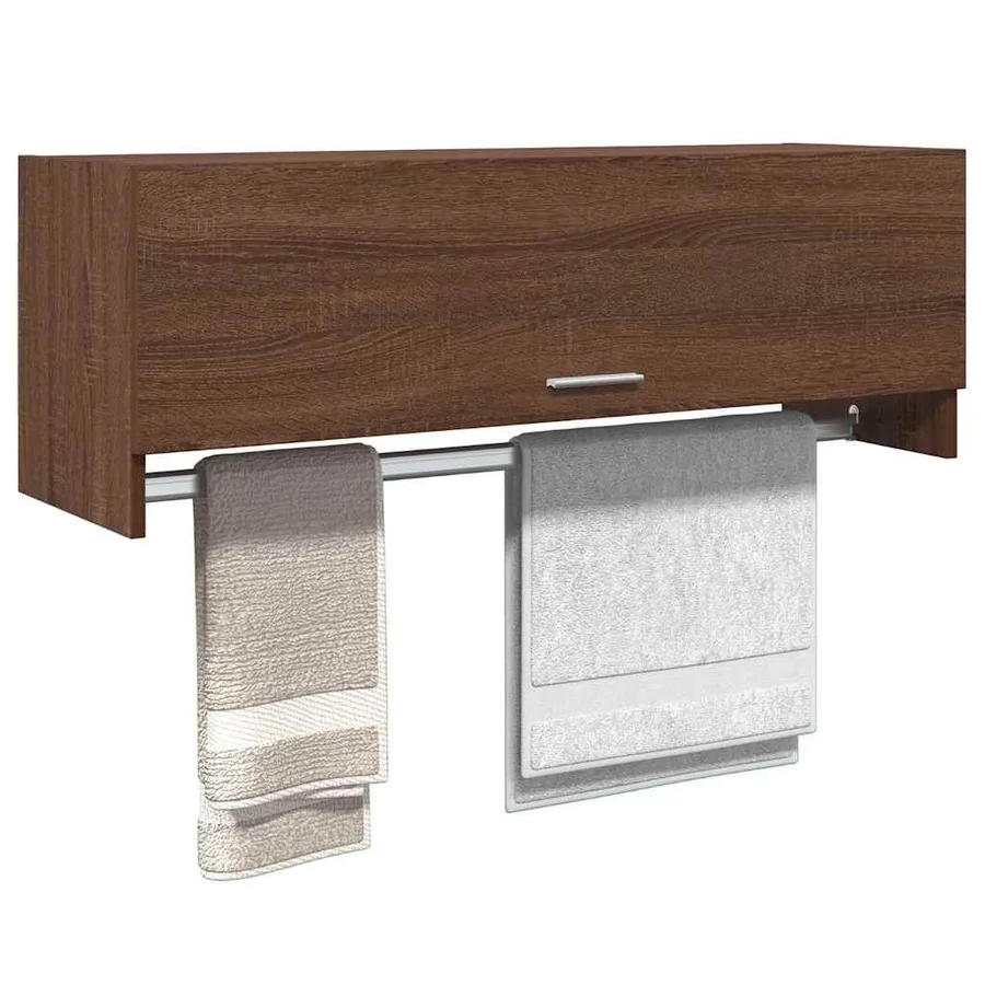 Garde-robe Chêne marron 100x32,5x35 cm Bois d'ingénierie - 4