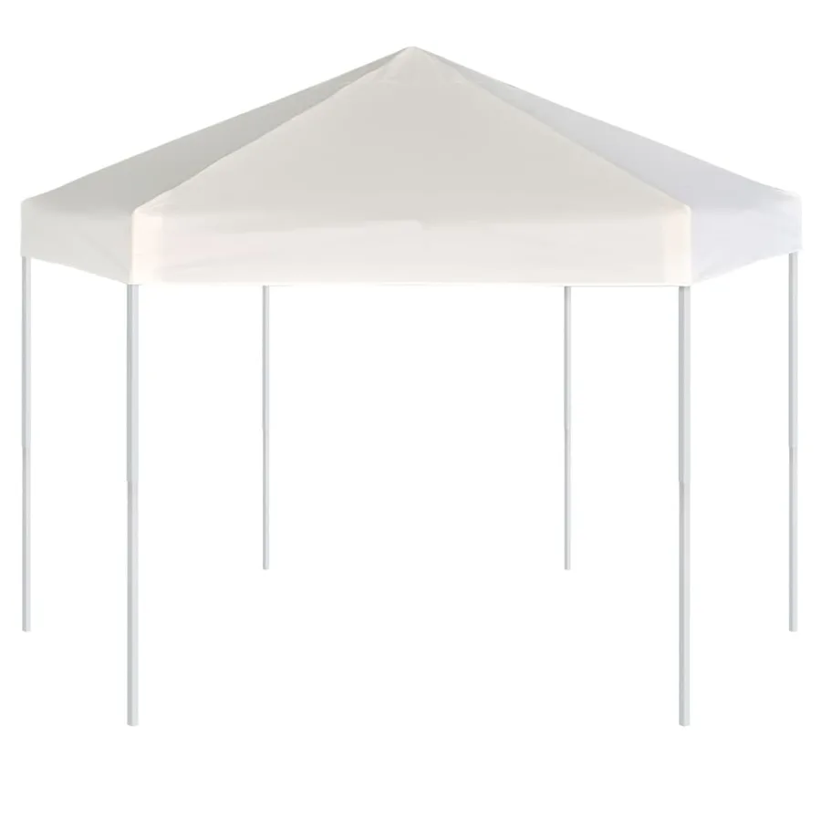 Chapiteau hexagonal et 6 parois latérales 3,6x3,1 m Blanc crème - 4