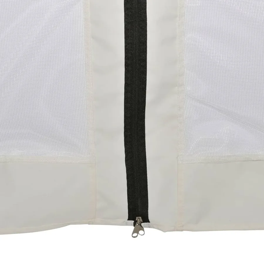 Chapiteau hexagonal et 6 parois latérales 3,6x3,1 m Blanc crème - 8