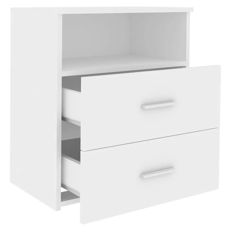 Table de chevet Blanc 50x32x60 cm - 4