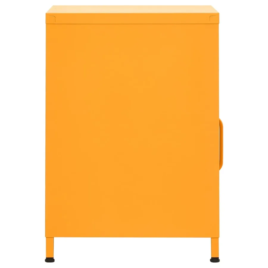 Table de chevet Jaune moutarde 35x35x51 cm Acier - 4