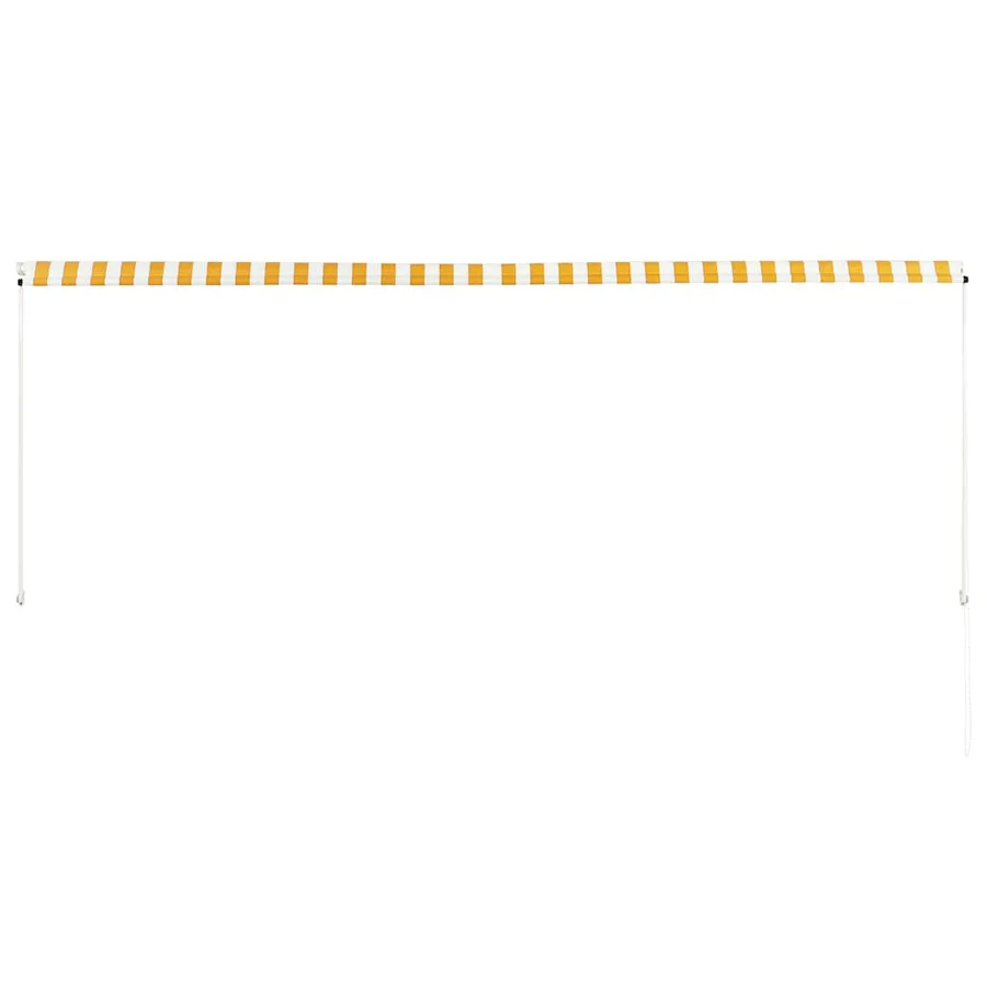 Auvent rétractable 350x150 cm Jaune et blanc - 4