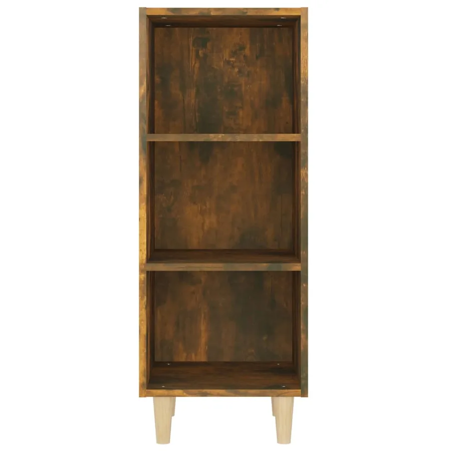 Buffet Chêne fumé 34,5x32,5x90 cm Bois d'ingénierie - 5