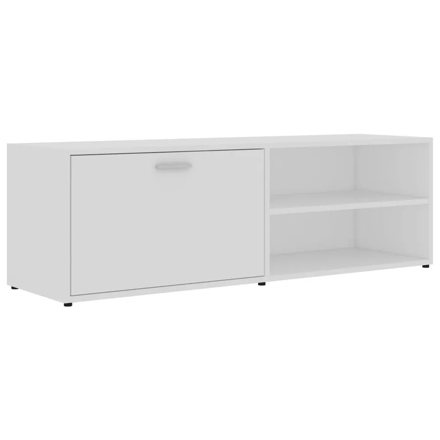 Meuble TV Blanc 120x34x37 cm Bois d'ingénierie - 2